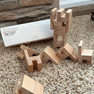 Chair Stacking Game Label - White Sticker with Black Text